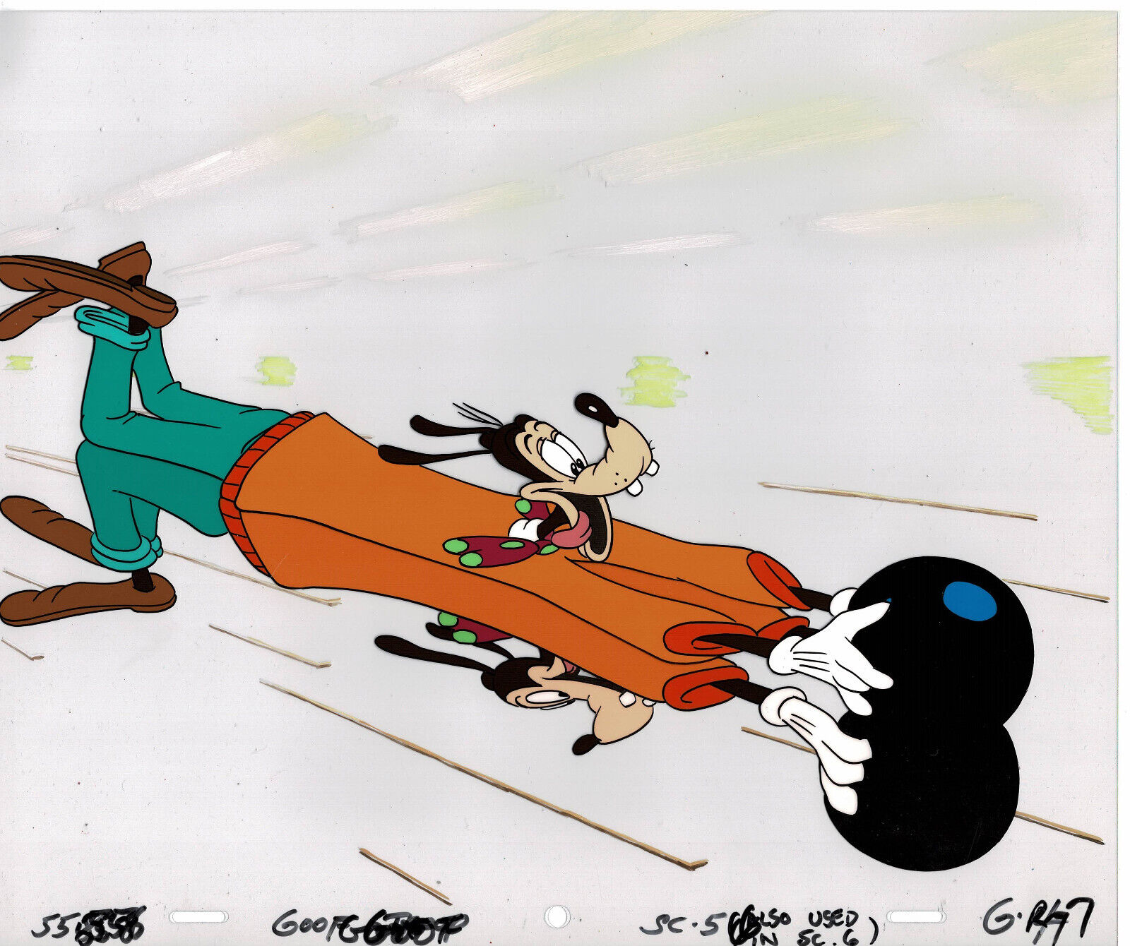 GOOFY Production Used Animation Cel ~G09~ GOOF TROOP 1992 BURGER KING COMMERCIAL