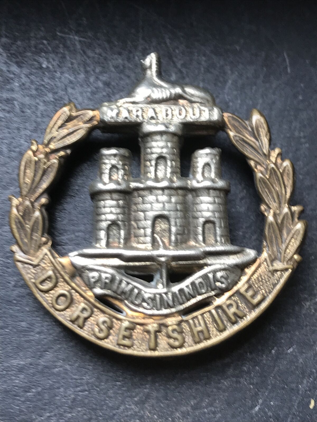 Dorsetshire Regiment Original British Army Cap Badge WW1