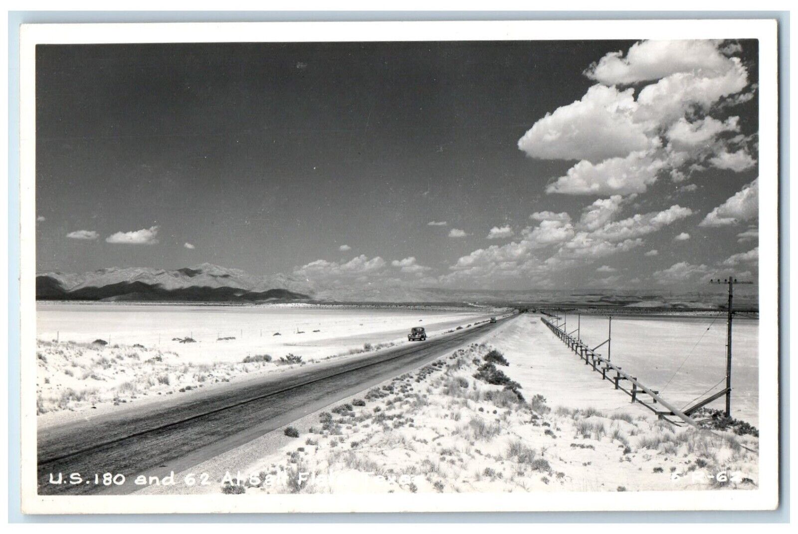 c1950\'s U.S. Highway 180 & 62 Salt Flats Texas TX RPPC Photo Postcard