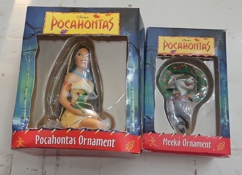 Disney Pocahontas And Meeko Ornament In Dented Box\'s 1995 First Issue
