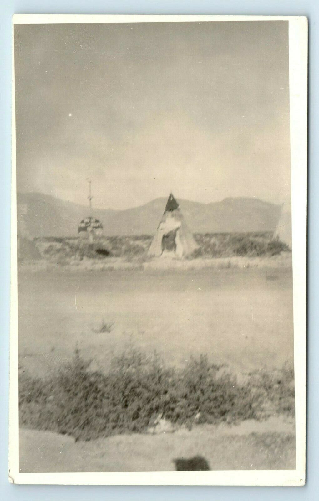 Postcard Native Homes in Desert RPPC G98