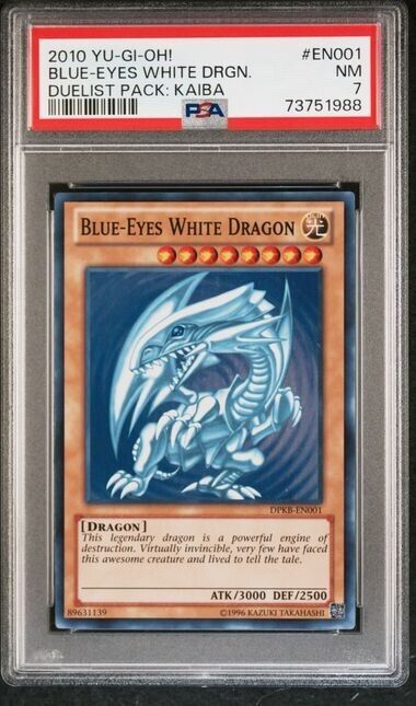 3 x Yu-Gi-Oh Blue-Eyes White Dragon PSA Graded Slabs + Only Graded