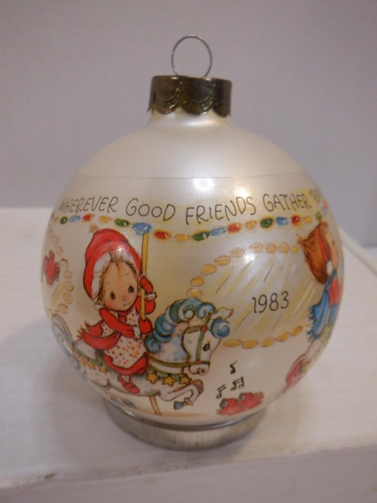 Vintage 1983 Hallmark Wherever Good Friends Gather Round Christmas Ornament