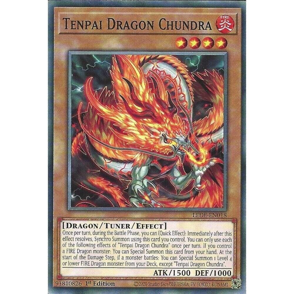 LEDE-EN018 Tenpai Dragon Chundra : Common Card : 1st Edition YuGiOh TCG