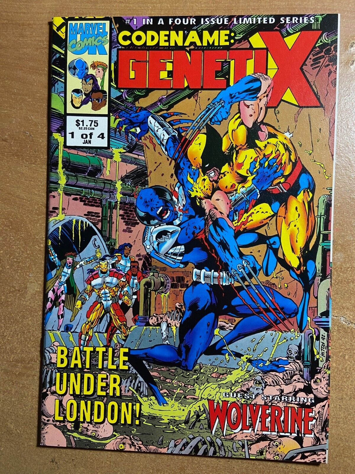 Codename: Genetix #1 of 4 NM 9.2 Marvel UK Comics Wolverine 1993 $1.75 cover