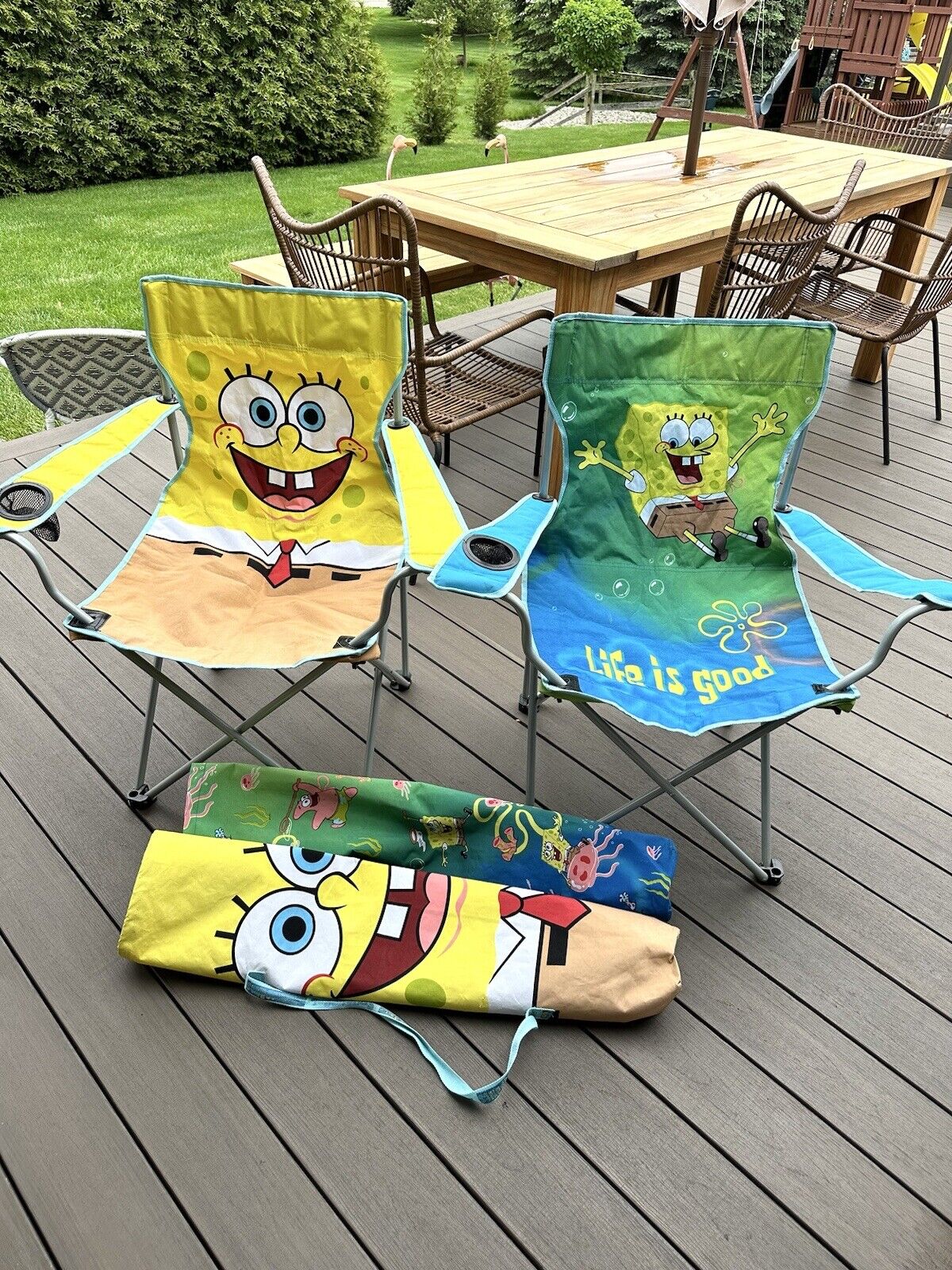 2003 Vintage SpongeBob SquarePants Camping Folding Chair RARE Y2K Nickelodeon
