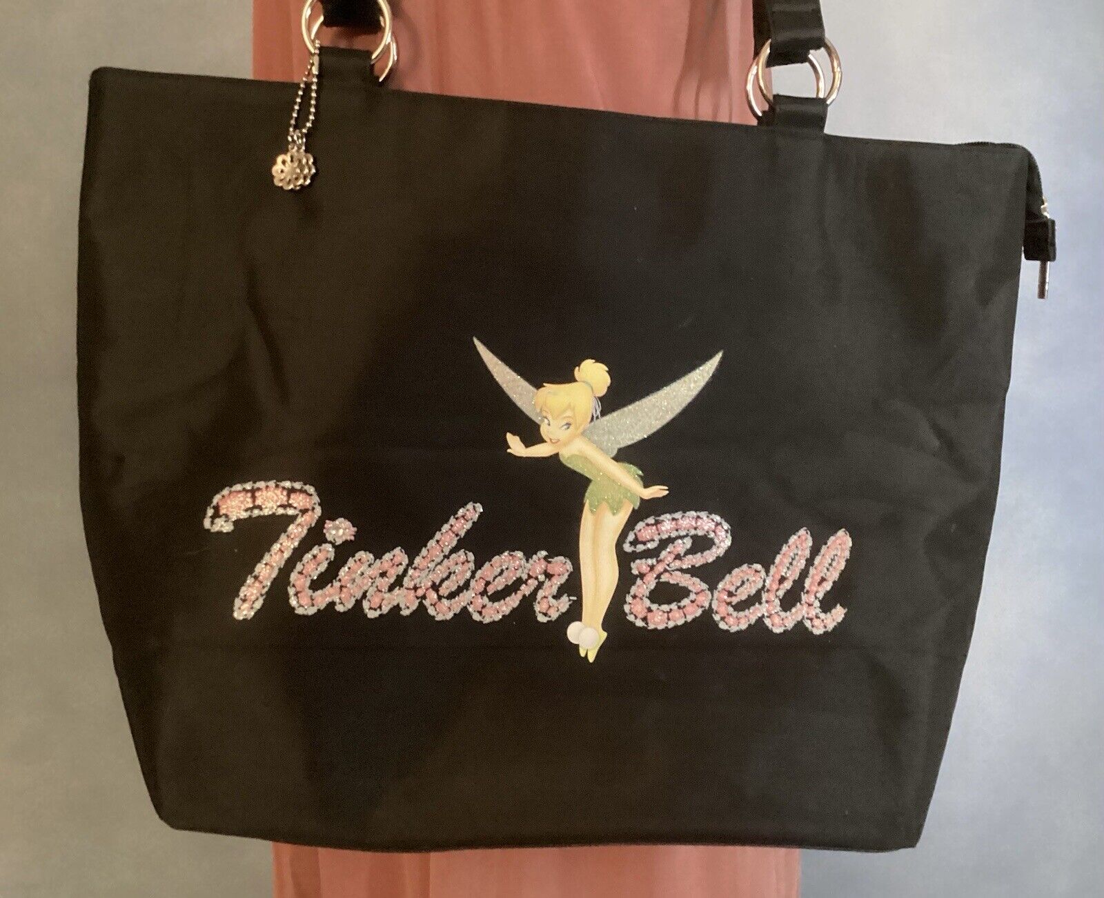 New Without Tags - Disney Tinker Bell Shoulder Tote Bag Purse Black