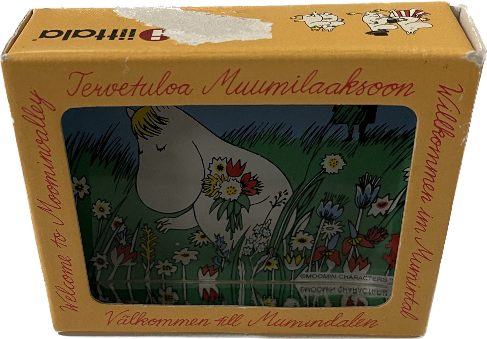 Iittala Moomin Glass Card Snorkmaiden s Midsummer Flowers Rare New In Pack