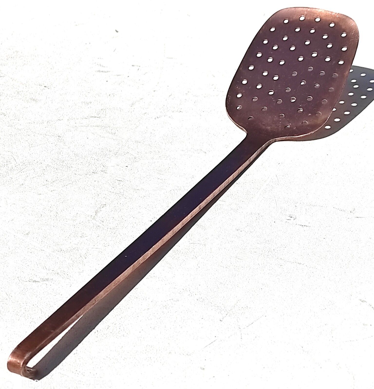 Vintage French 15.7inch Copper Ladle Sieve Strainer With Hook 5mm Gift Idea