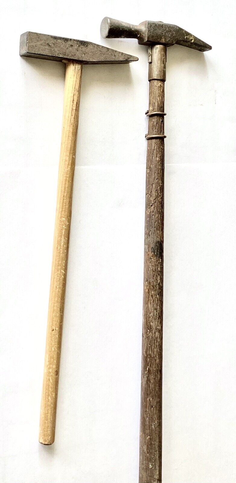 TWO VINTAGE SMALL JEWELERS OLD HAMMERS TOOL PEEN SMALL JOBS SILVERSMITH