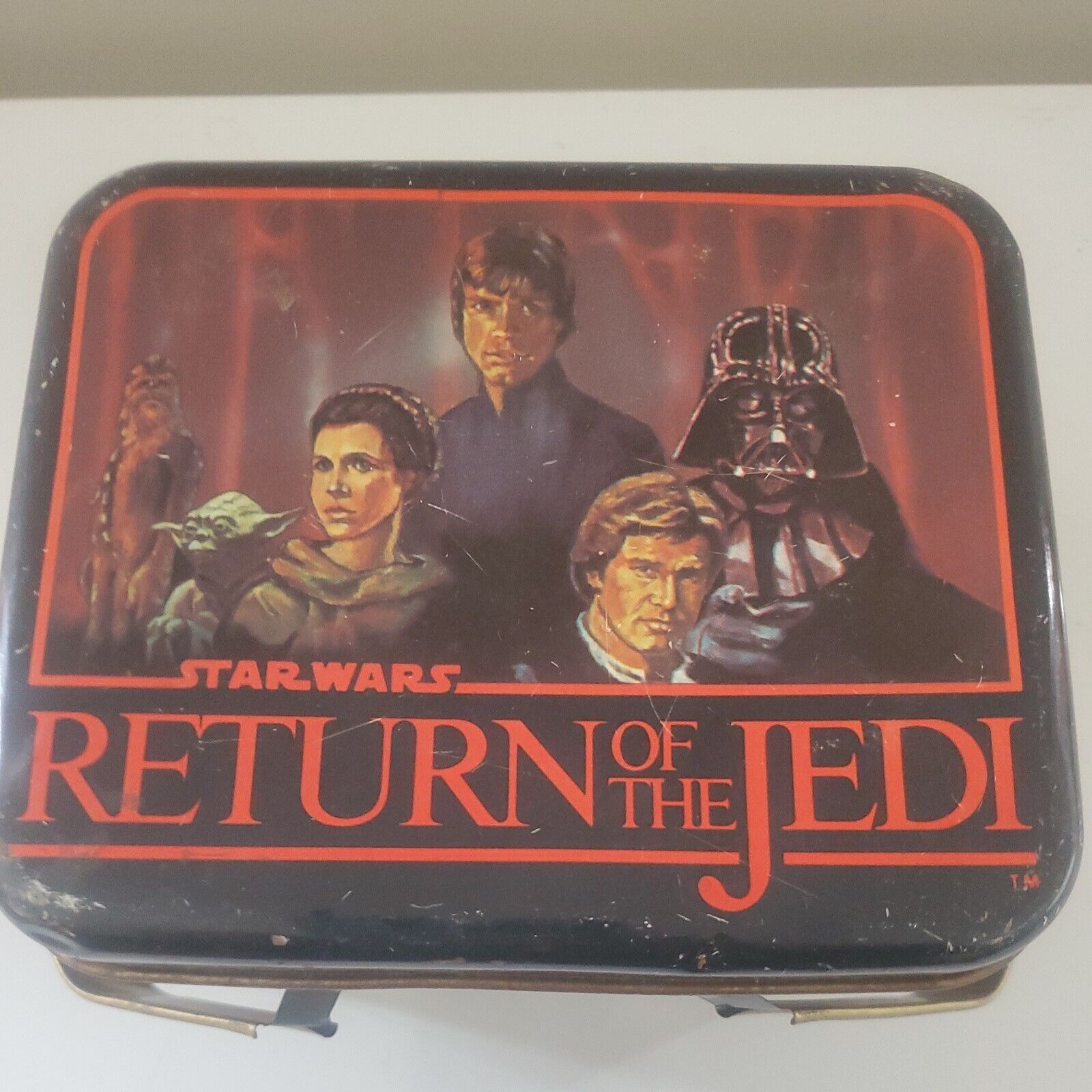 Vintage Star Wars Return Of The Jedi 1983 Cheinco Metal Tin Lunch Box RARE
