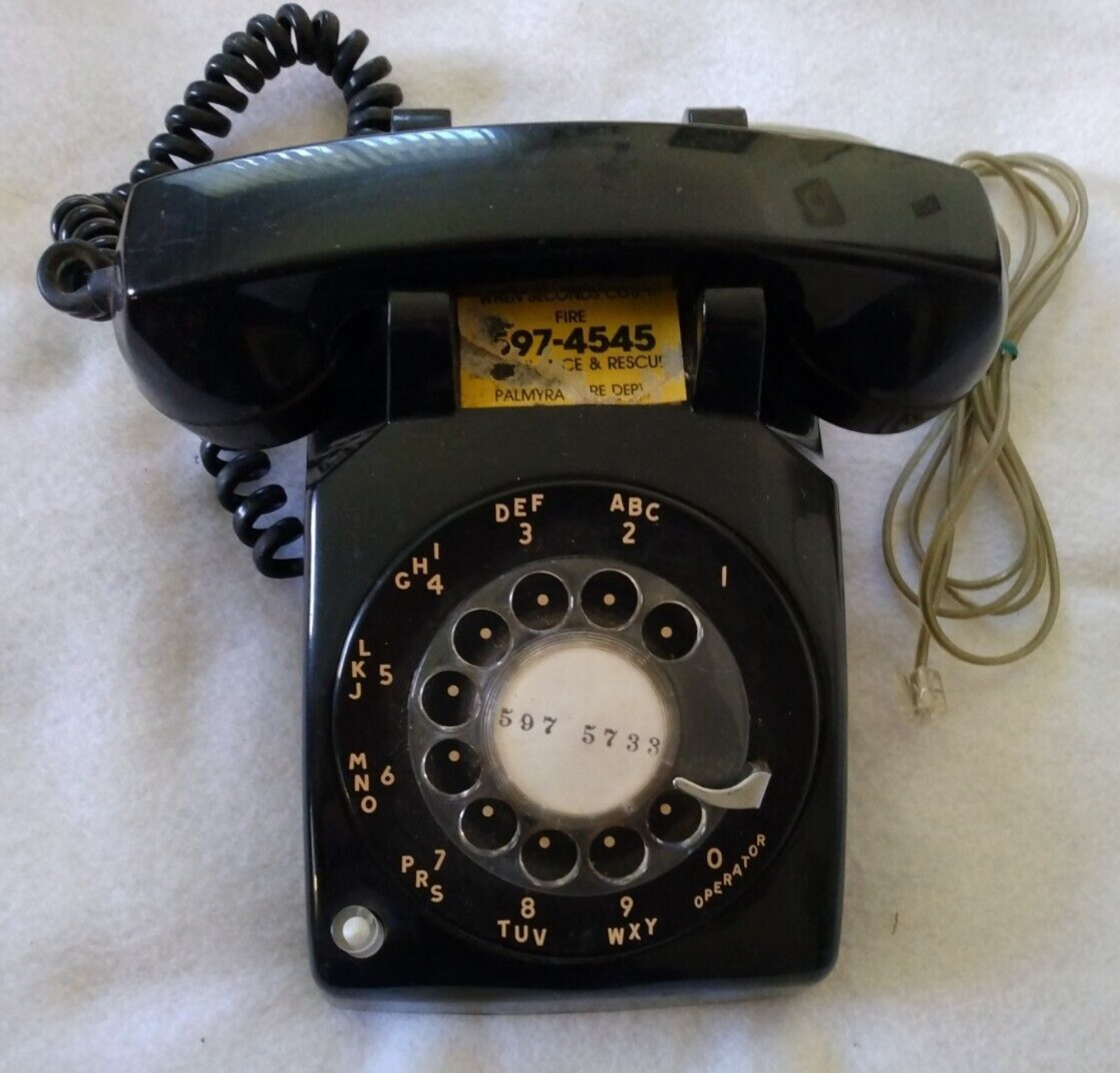 Vintage Rare 1940s Black Stromberg Carlson Rotary Dial Desk Telephone  S-508C