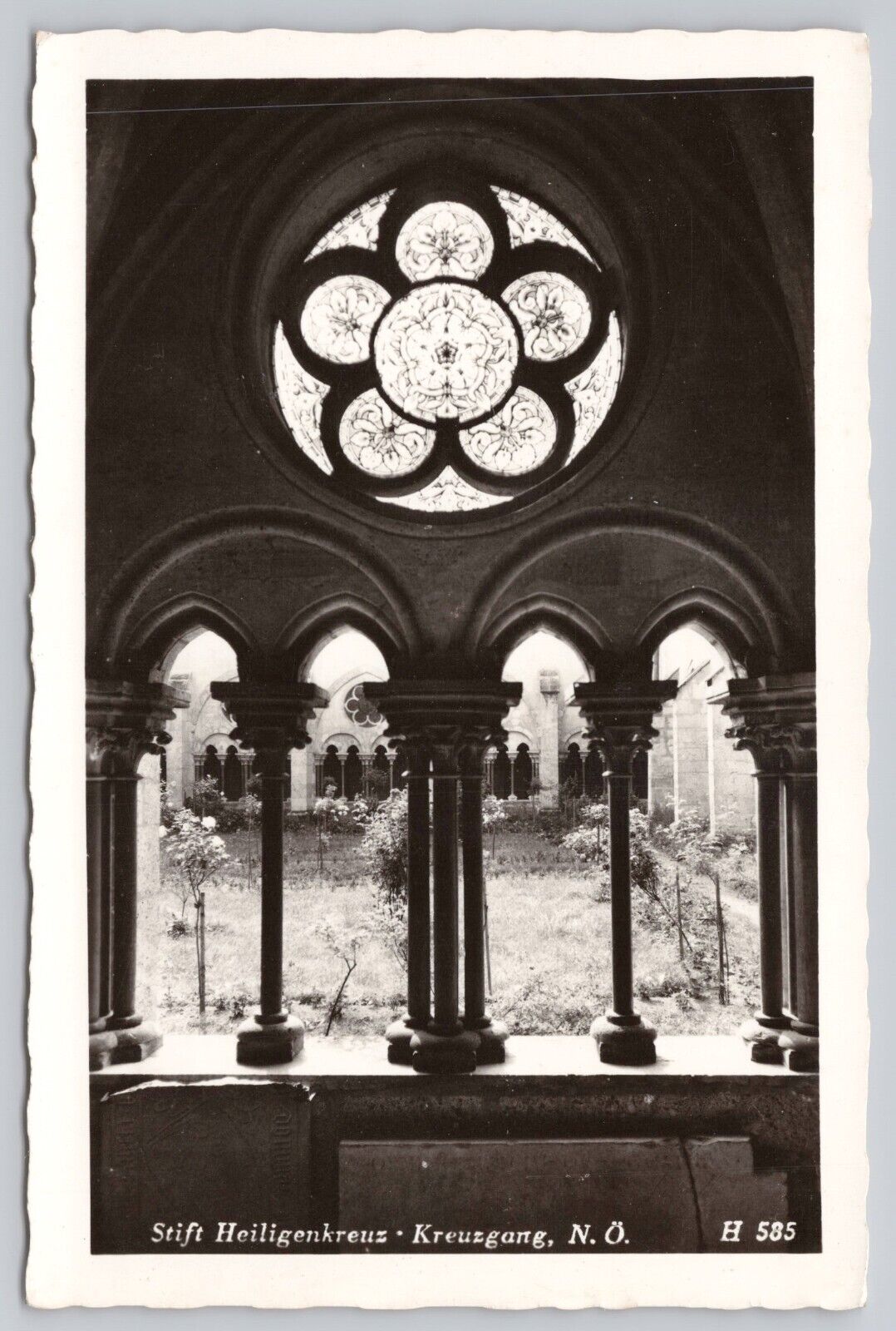 Heiligenkreuz Austria, Cistercian Abbey Cloisters, VTG RPPC Real Photo Postcard