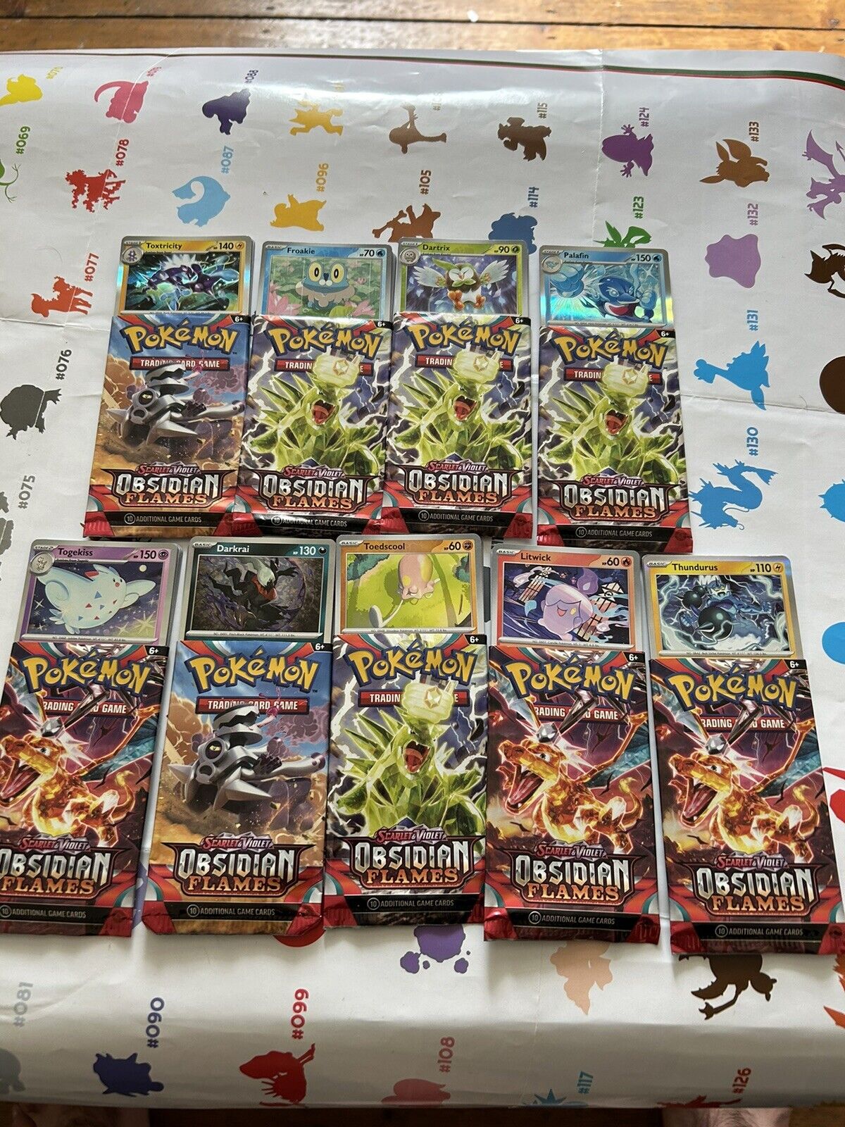 9x Obsidian Flames Pokemon Card Packs Opened But Still Holos And Reverses inside