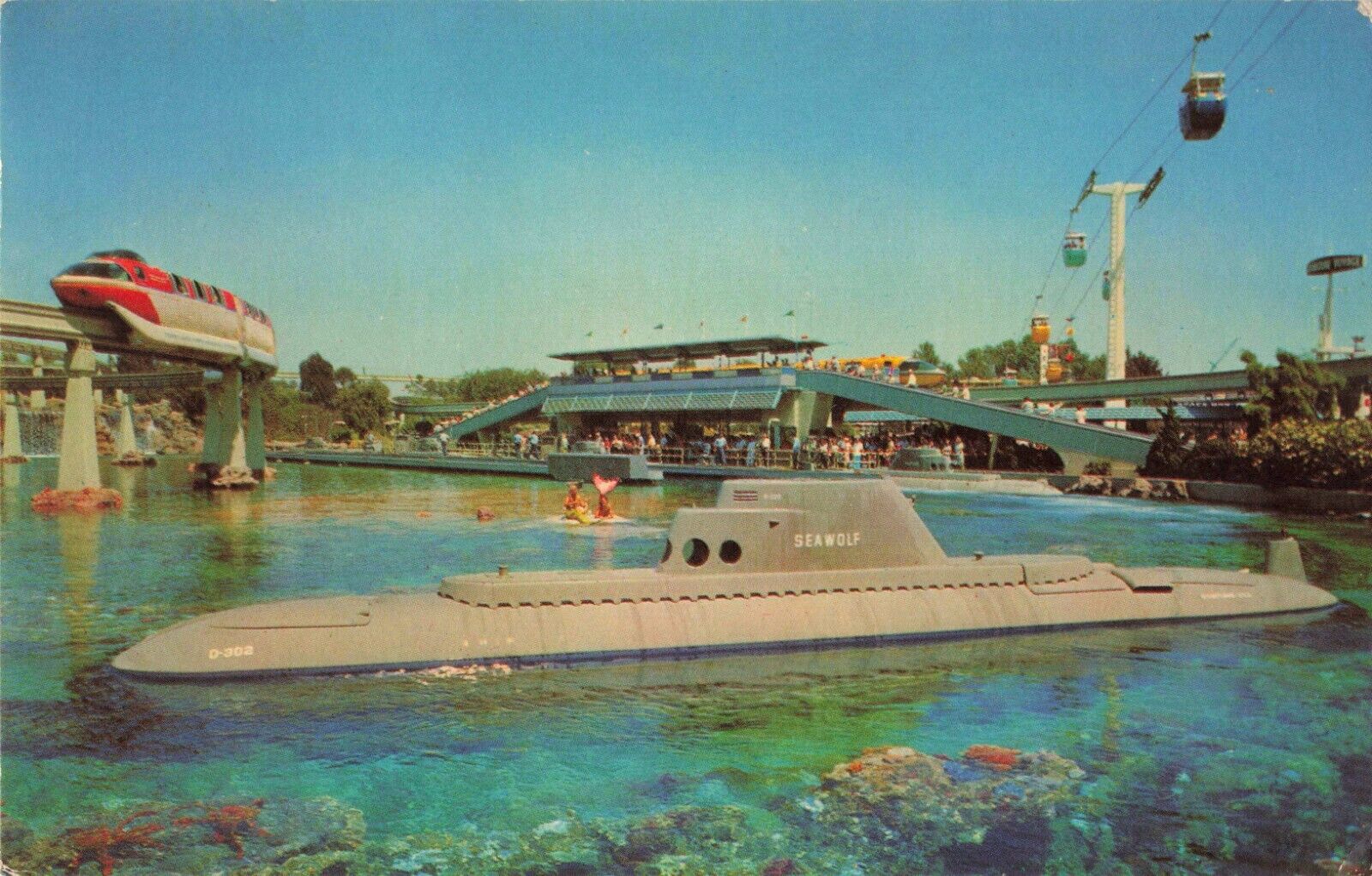 Submarine Ride Tomorrowland Disneyland Anaheim California CA 1965 Postcard