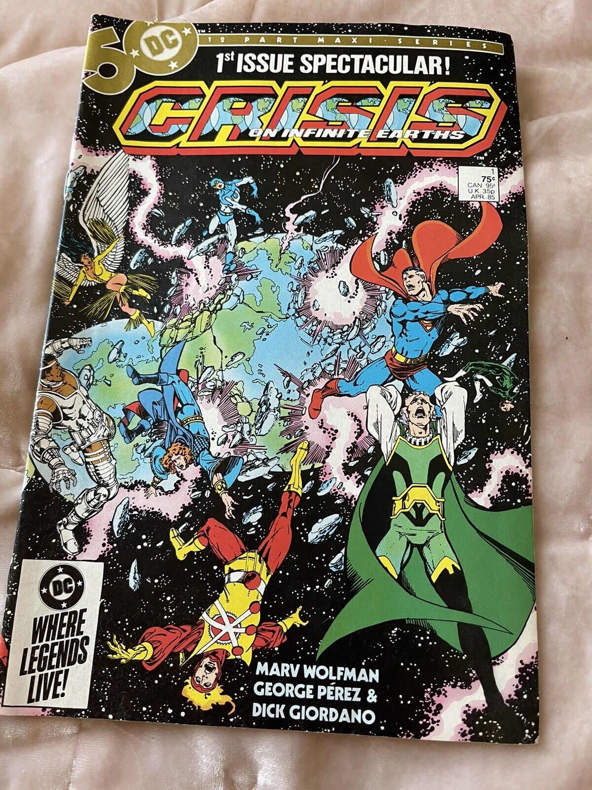 Crisis On infinite Earths #1-12 (DC Comics April 1985) excellent Condition