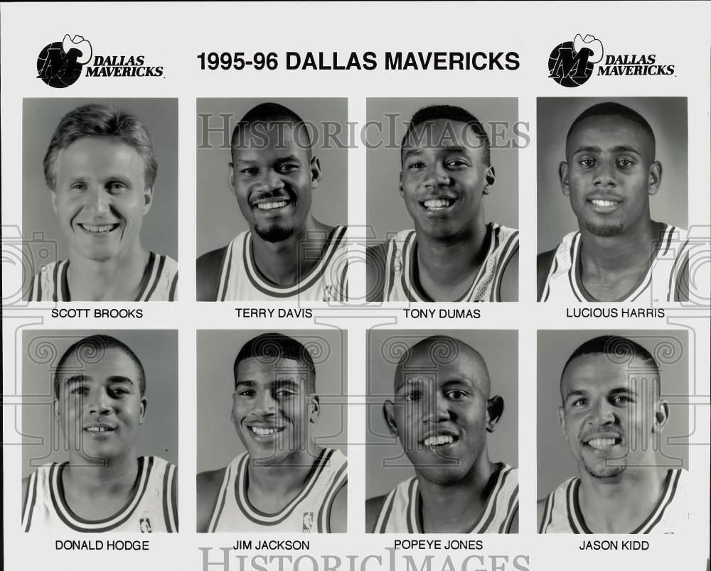 1995 Press Photo Dallas Mavericks Basketball Player Headshots - srs01520