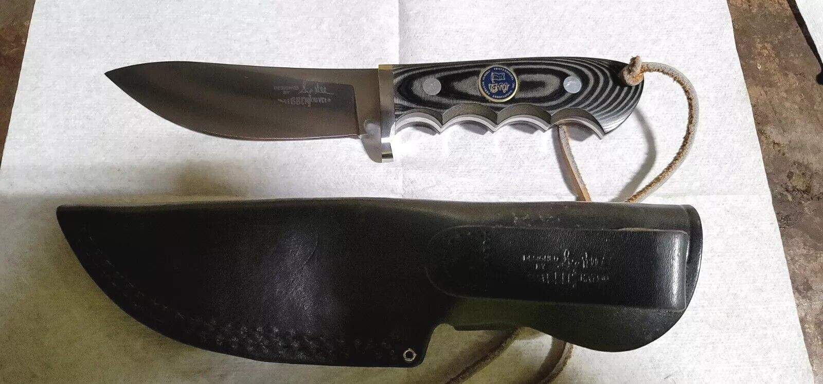 Gil Hibben Vintage 1999 Model 1203 Alaskan Pro Guide Hunter Knife With Sheath