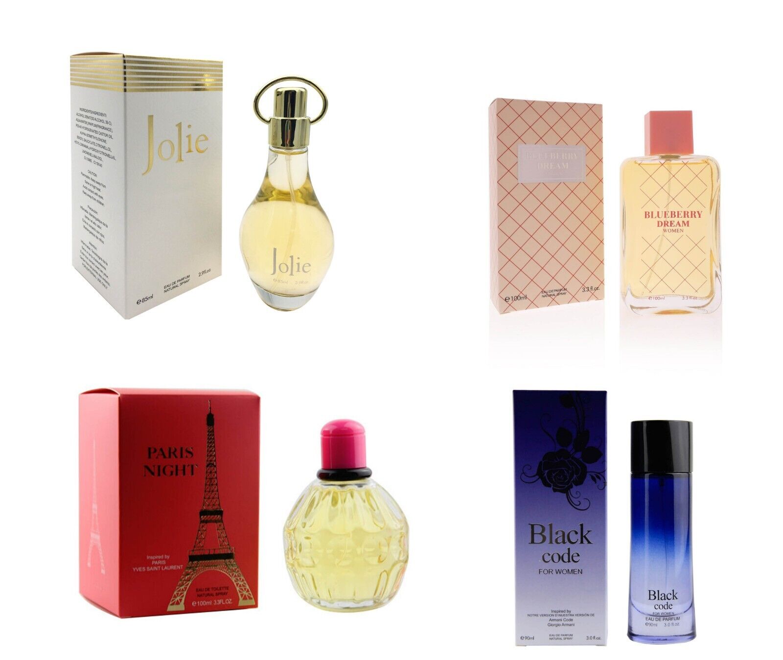 4pcs Perfume  For Women  Fragrance EDP Spray3.3 Fl Oz