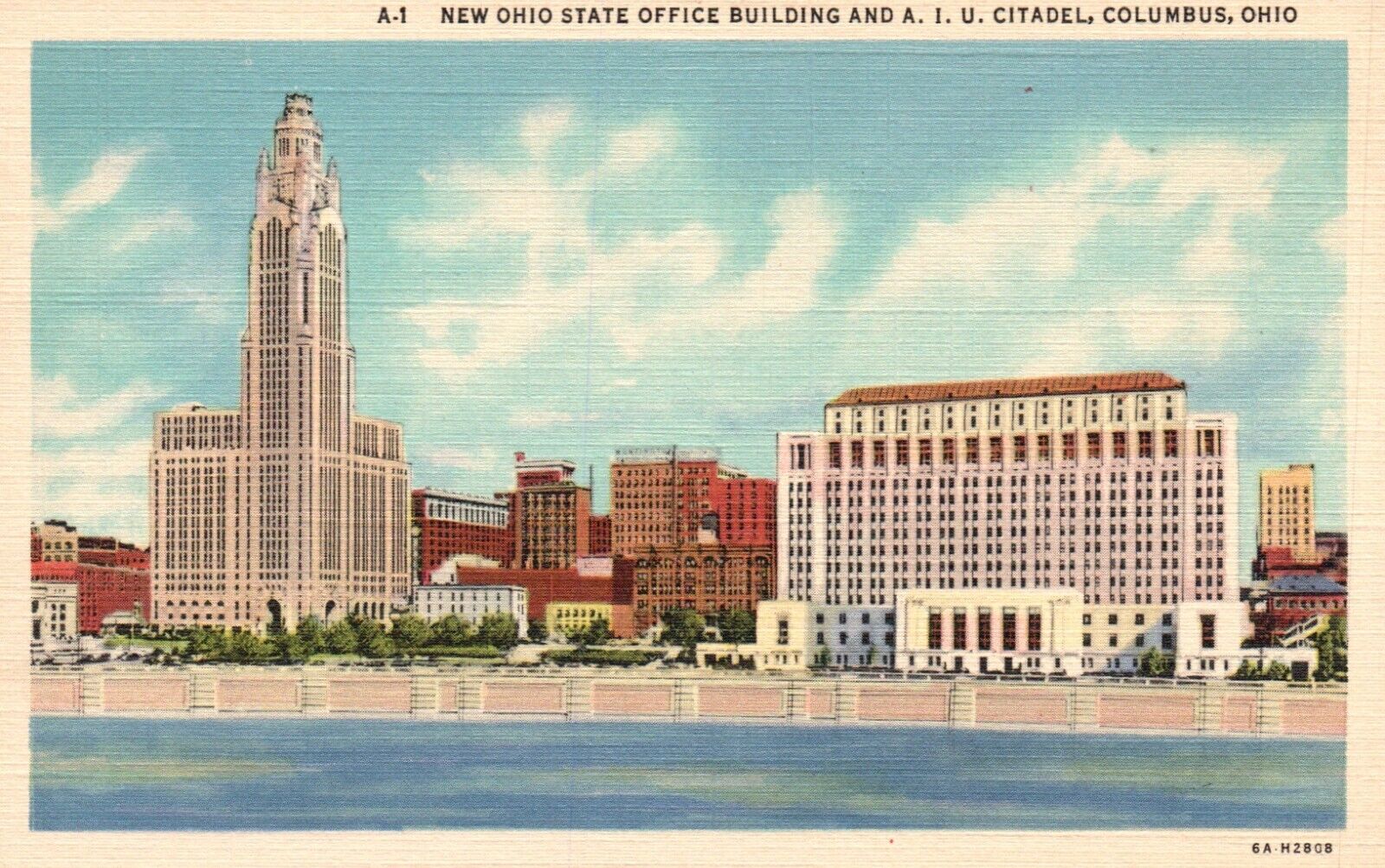 Postcard OH Columbus New Ohio State Office Building AIU Citadel Vintage PC H9189