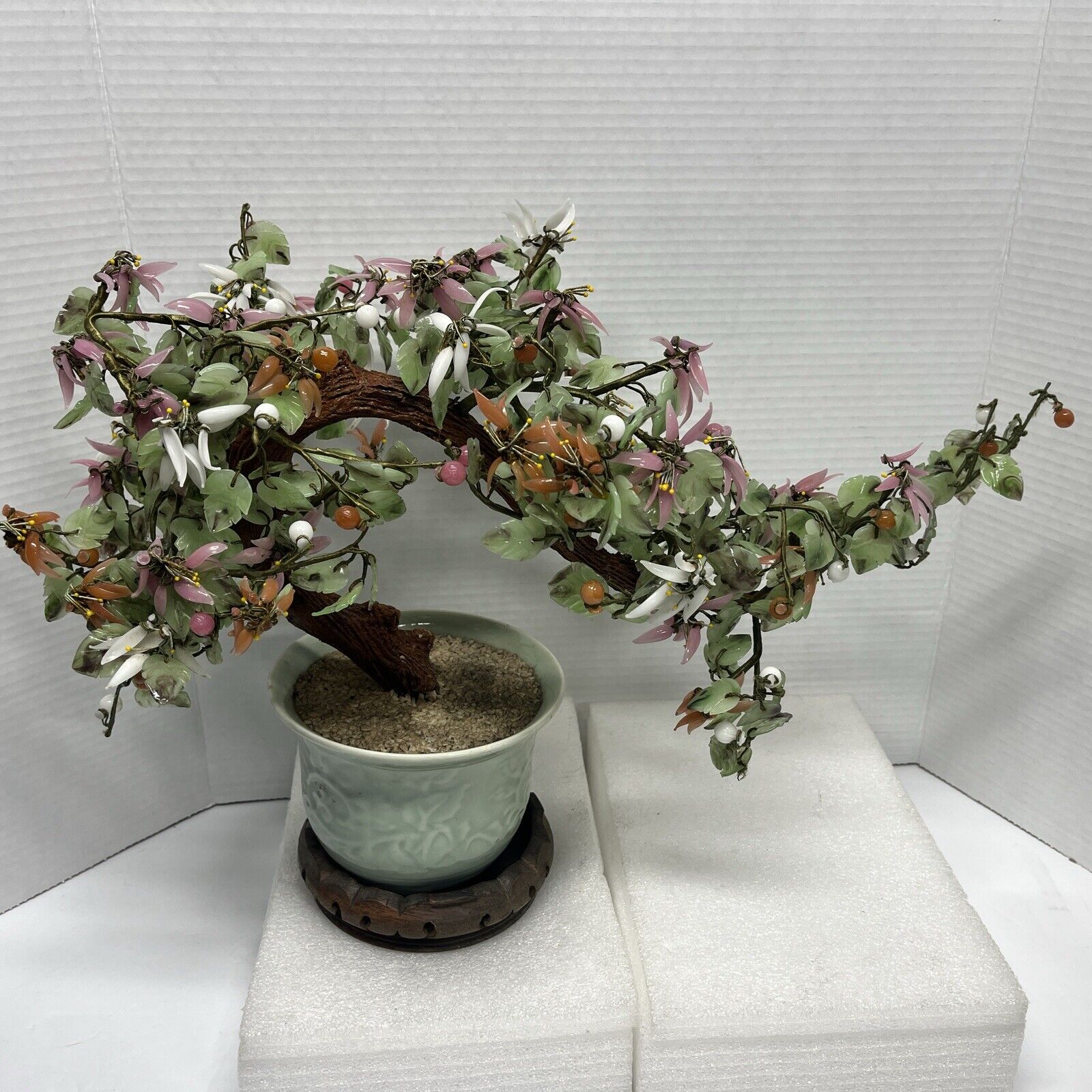Vtg Japanese/Chinese/Asia Bonsai Jade Tree W/Berries 18\