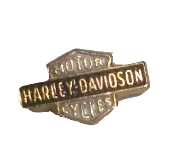 Vintage Harley Davidson Motor Cycles Mini Lapel Pin Brass Biker Very SMALL 3/8\