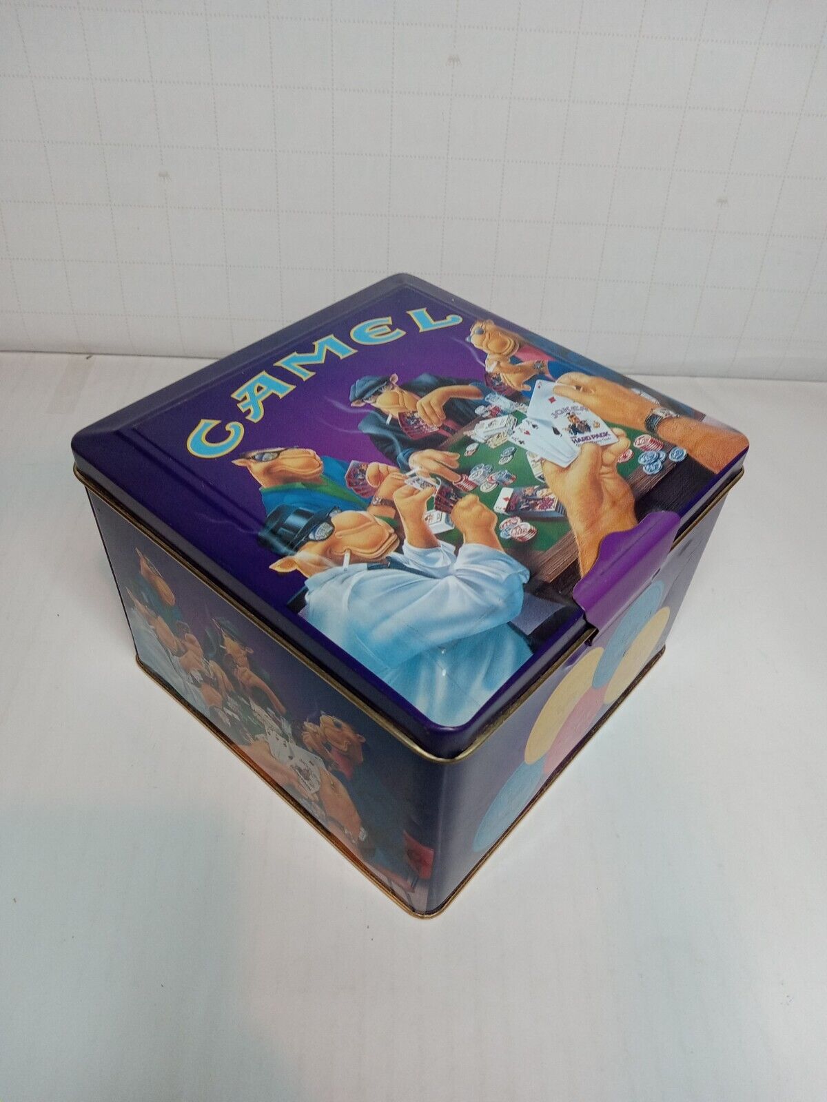 1994 Vintage Camel Cigarettes Poker Set w/Tin **COMPLETE** Excellent Condition 