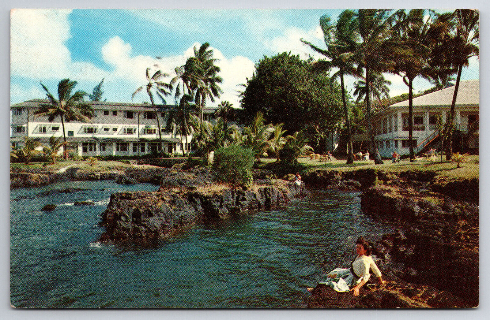 Vintage Postcard Naniloa Hotel Hilo, Island of Hawaii Posted Mar 12 1961