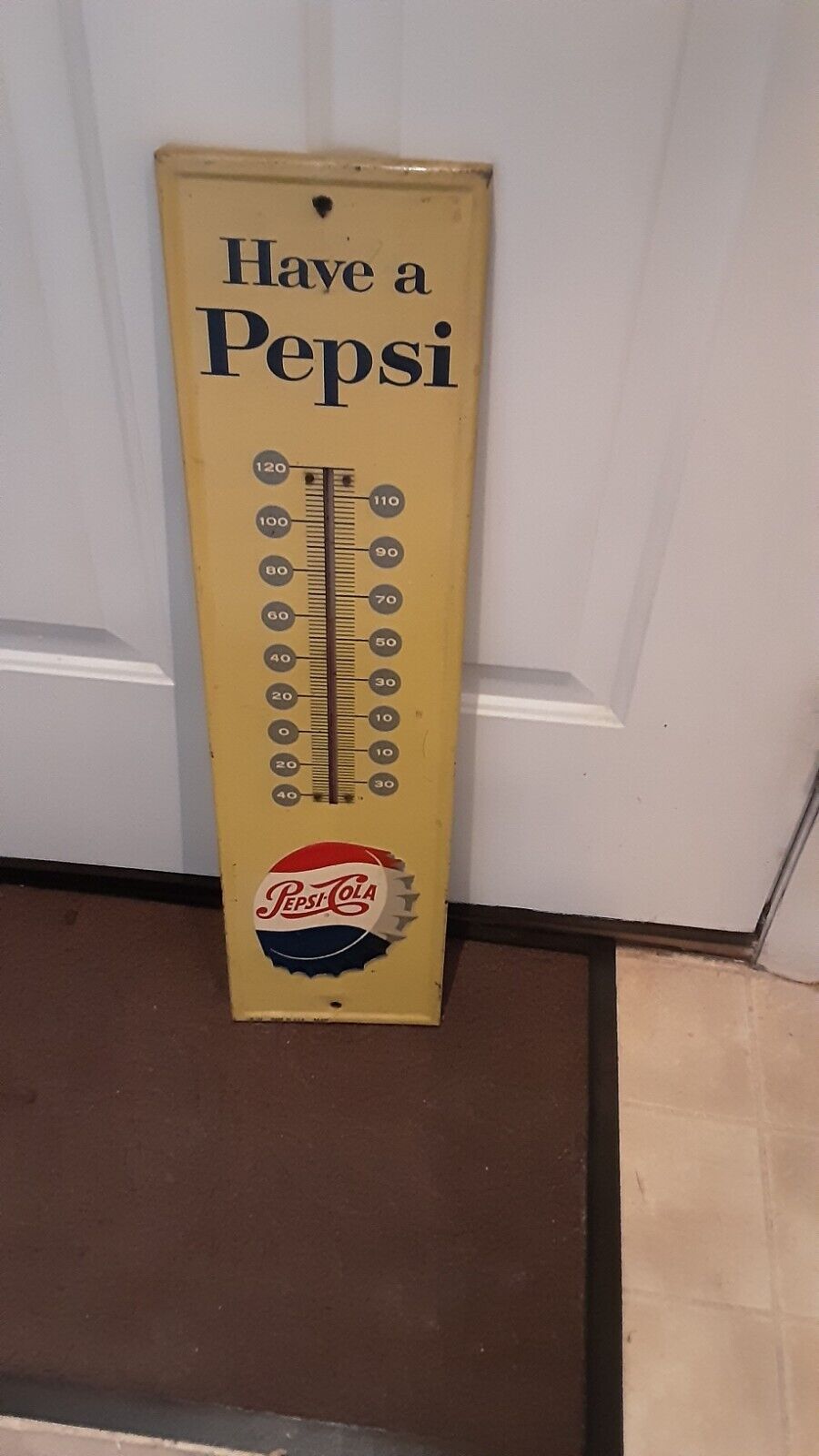 Vintage 1959 Have A  Pepsi Thermometer. 27 Inches.