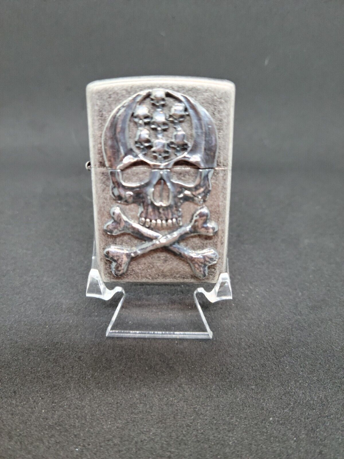 Rare Imported 3d Multi Skull Zippo Skull And Crossbones, Pirate 