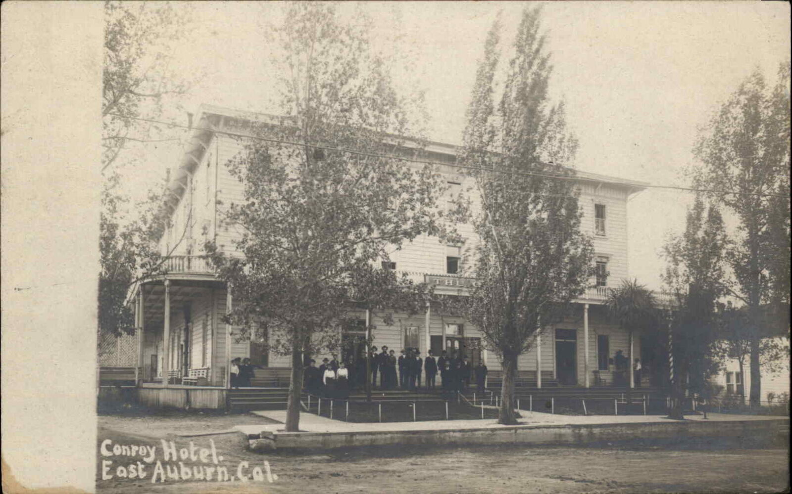 Auburn California CA Conroy Hotel c1905 Real Photo Postcard