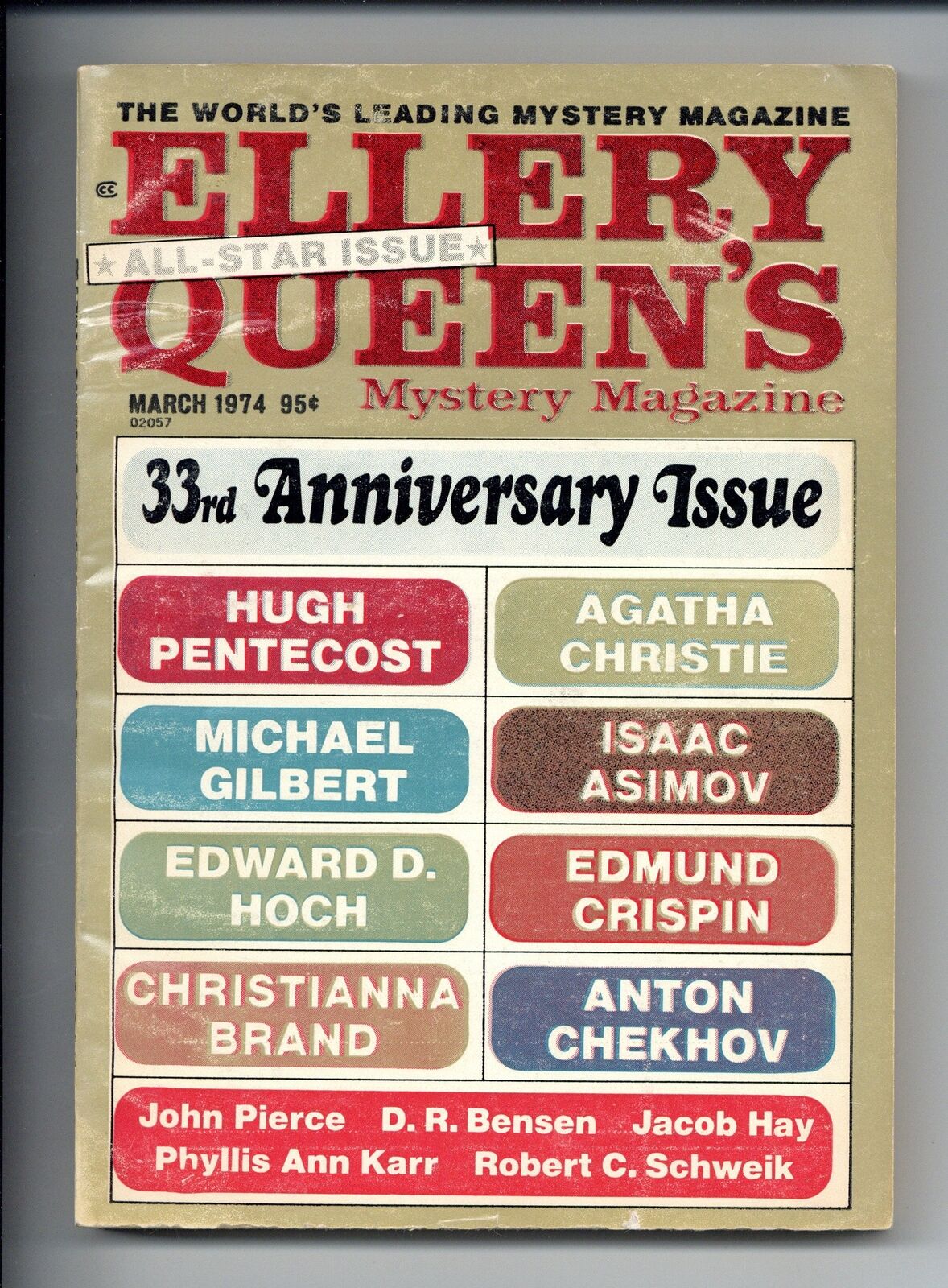 Ellery Queen\'s Mystery Magazine Vol. 63 #3 VG- 3.5 1974 Low Grade