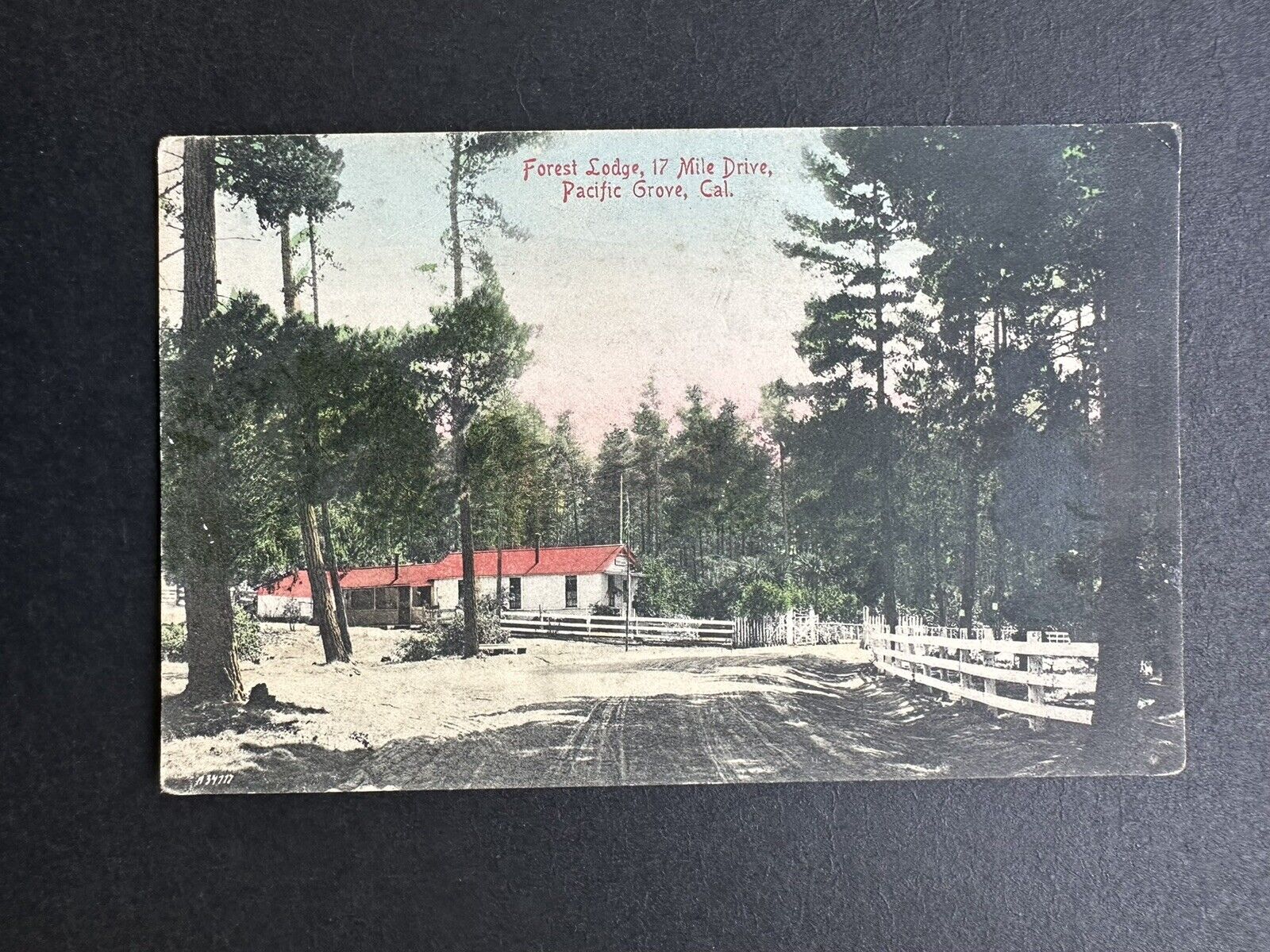 Postcard Forrest Lodge 27 Mile Drive Pacific Drive California House In Woods R25