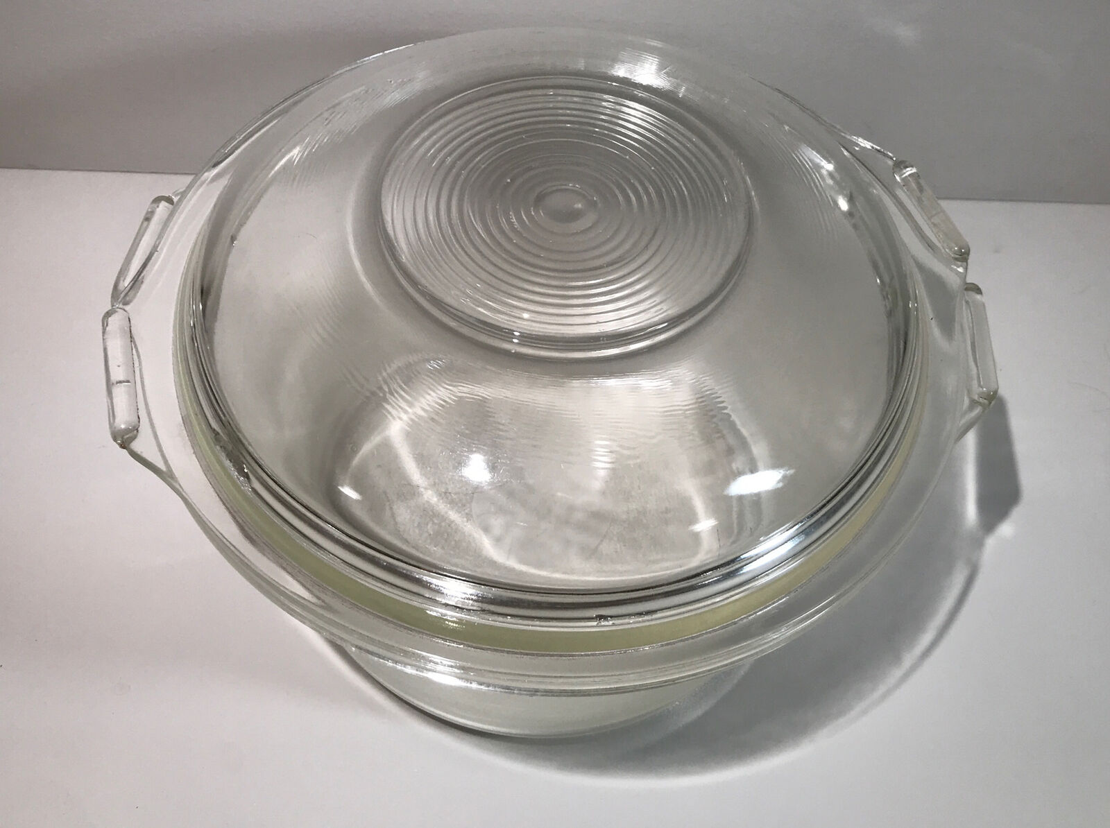 1940s Sears Flamex McKee Dutch Oven, Lid 6 Quart Incredibly Rare Kitchen Glass