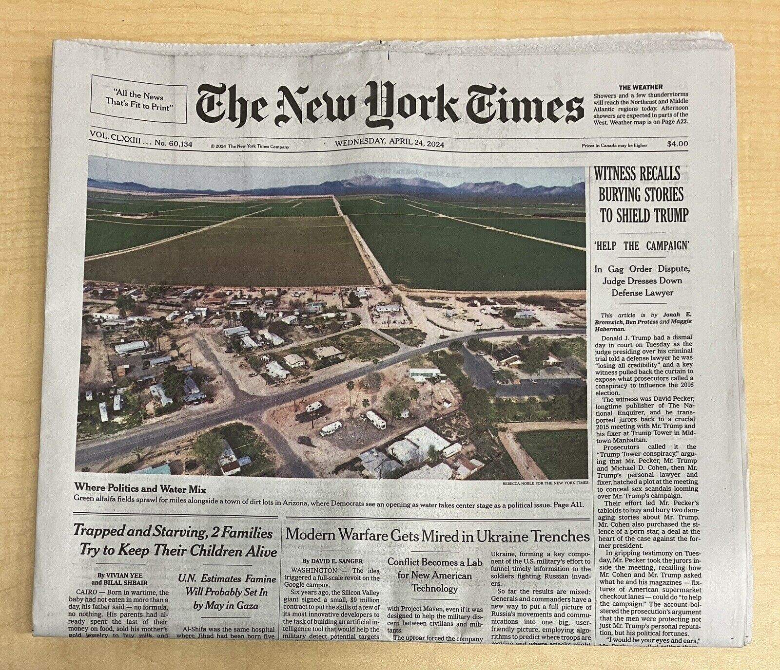 THE NEW YORK TIMES - April 24 2024  - national edition