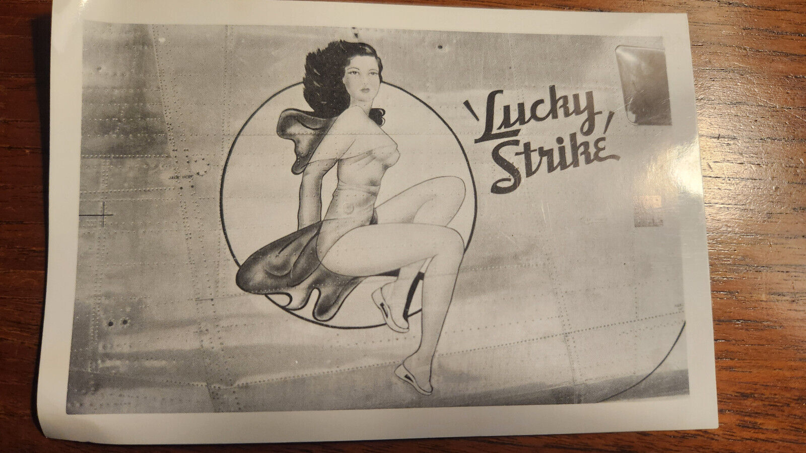 Postcard Lucky Strike nose art WW2 era \
