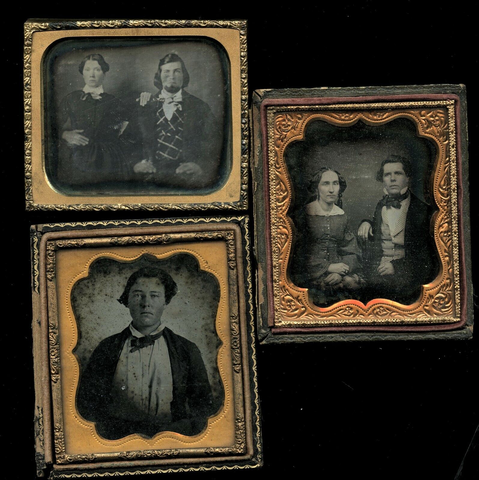 6th Plate Photo Lot Daguerreotypes & Ambrotype 1850s X