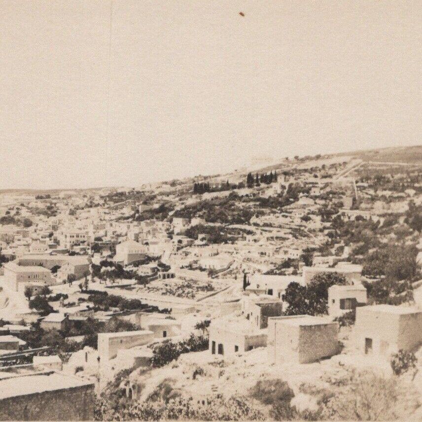Vintage 1900s RPPC Nazareth Aerial View Israel Postcard
