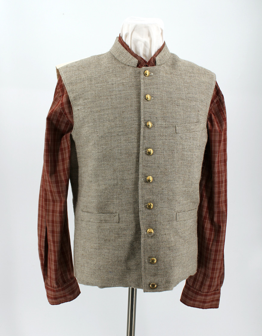 Confederate Civil War Jean Wool Vest - CS Jean Wool Waistcoat - Size 48