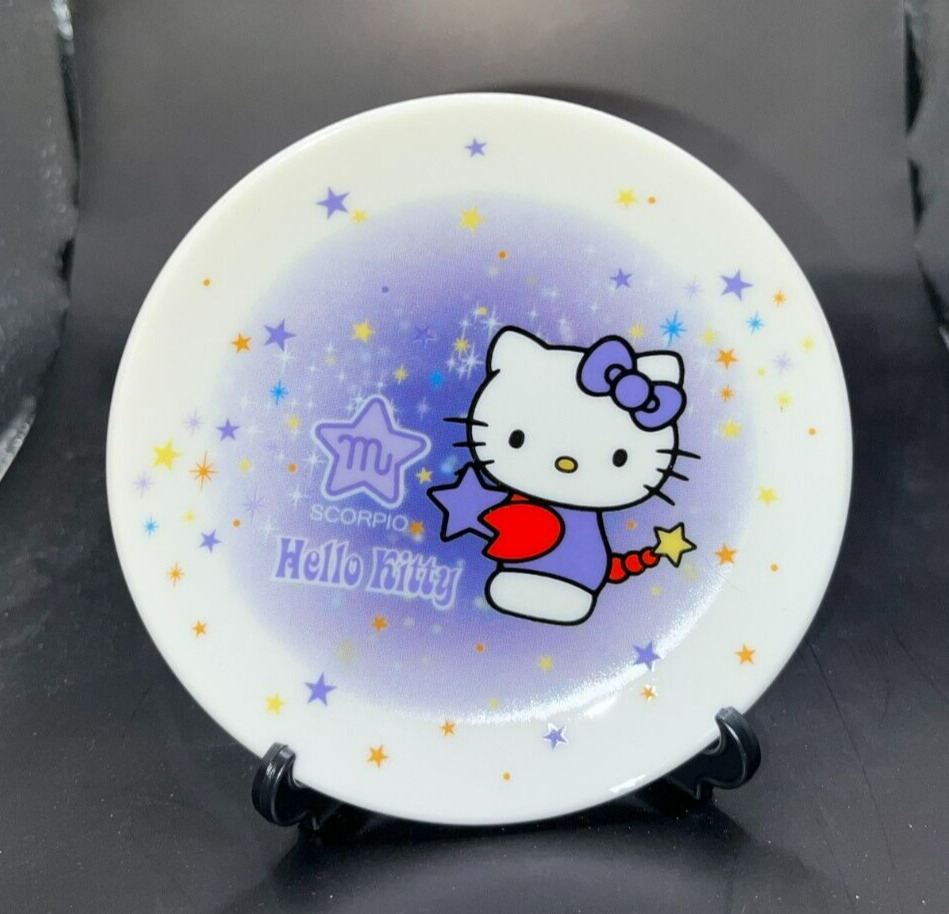 Vintage 2000 Sanrio Hello Kitty Zodiac SCORPIO Mini Plate Trinket Dish NEW W/Box