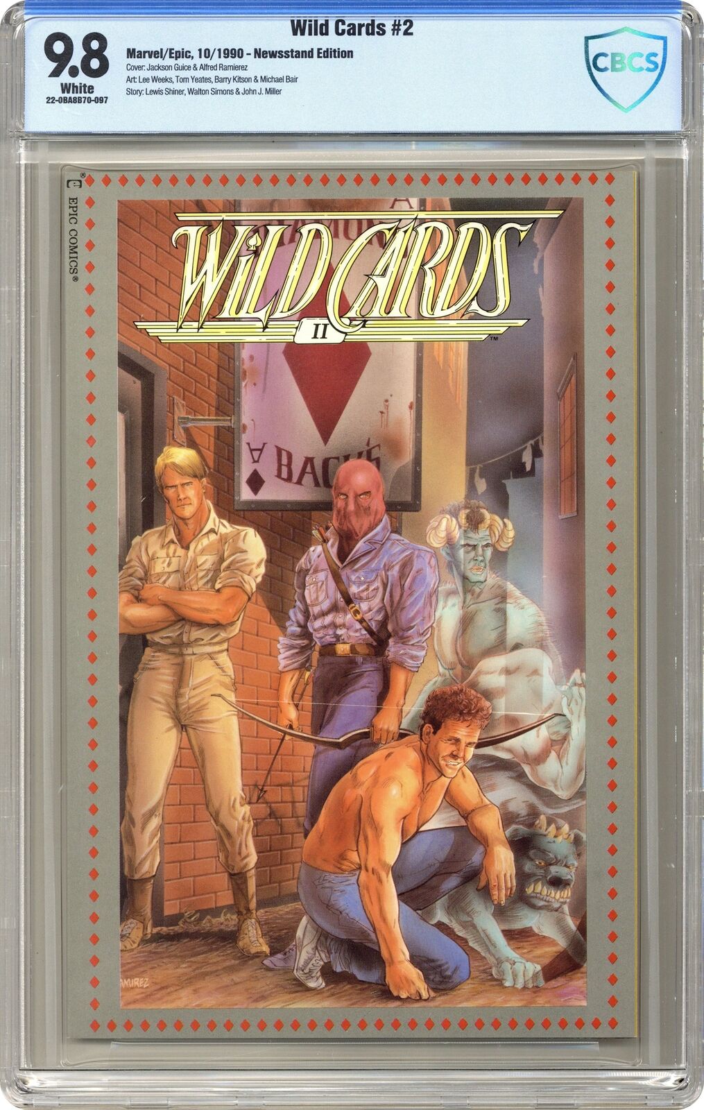 Wild Cards #2 CBCS 9.8 Newsstand 1990 22-0BA8B70-097