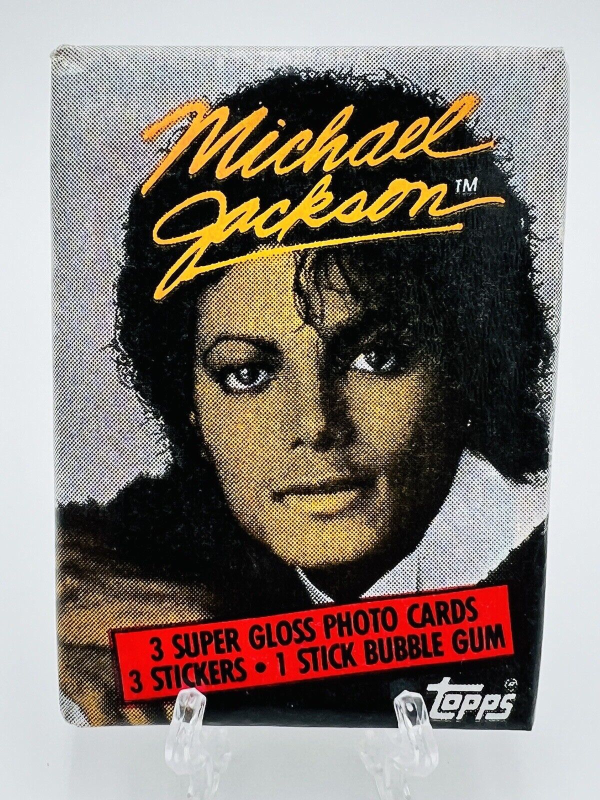 1 Pack Vintage 1984 Michael Jackson Topps Bubble Gum Trading Cards New Sealed 
