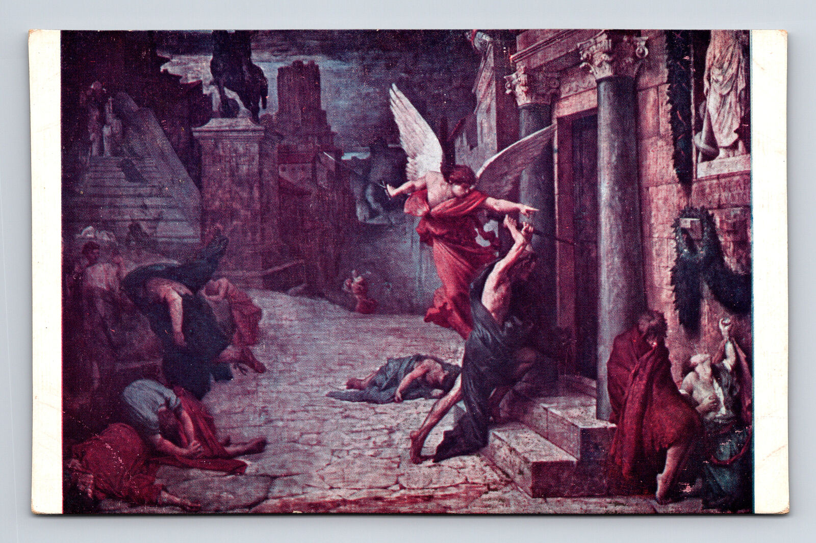 Artist Signed Jules Elie Delaunay The Plague in Rome Postcard