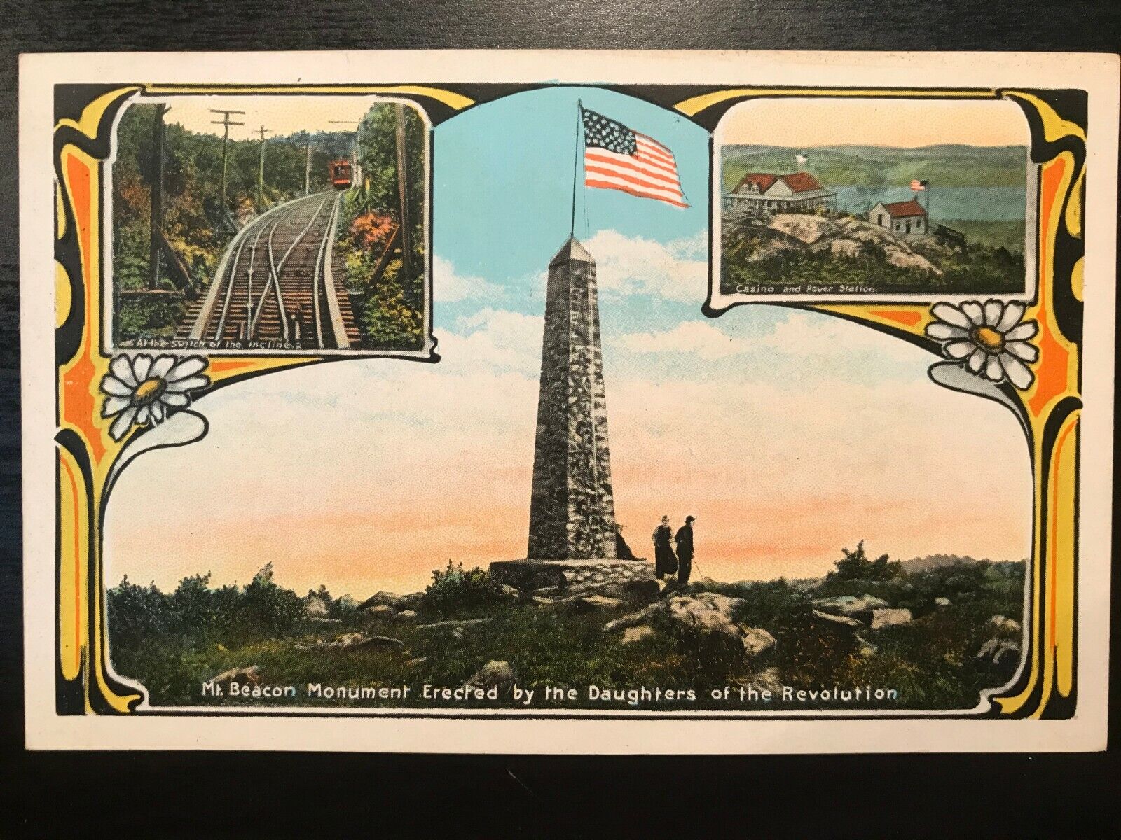 Vintage Postcard 1915-30 Mt. Beacon Monument Daughters of Revolution Fishkill NY