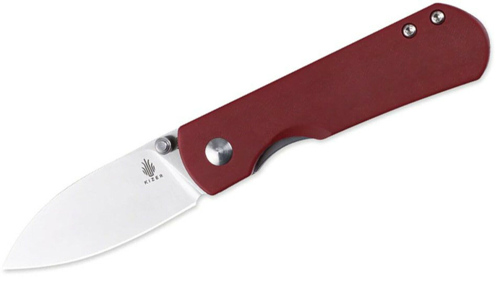 KIZER 3525S1 YORKIE FOLDING KNIFE BOHLER M390 STAINLESS STEEL RED MICARTA HANDLE
