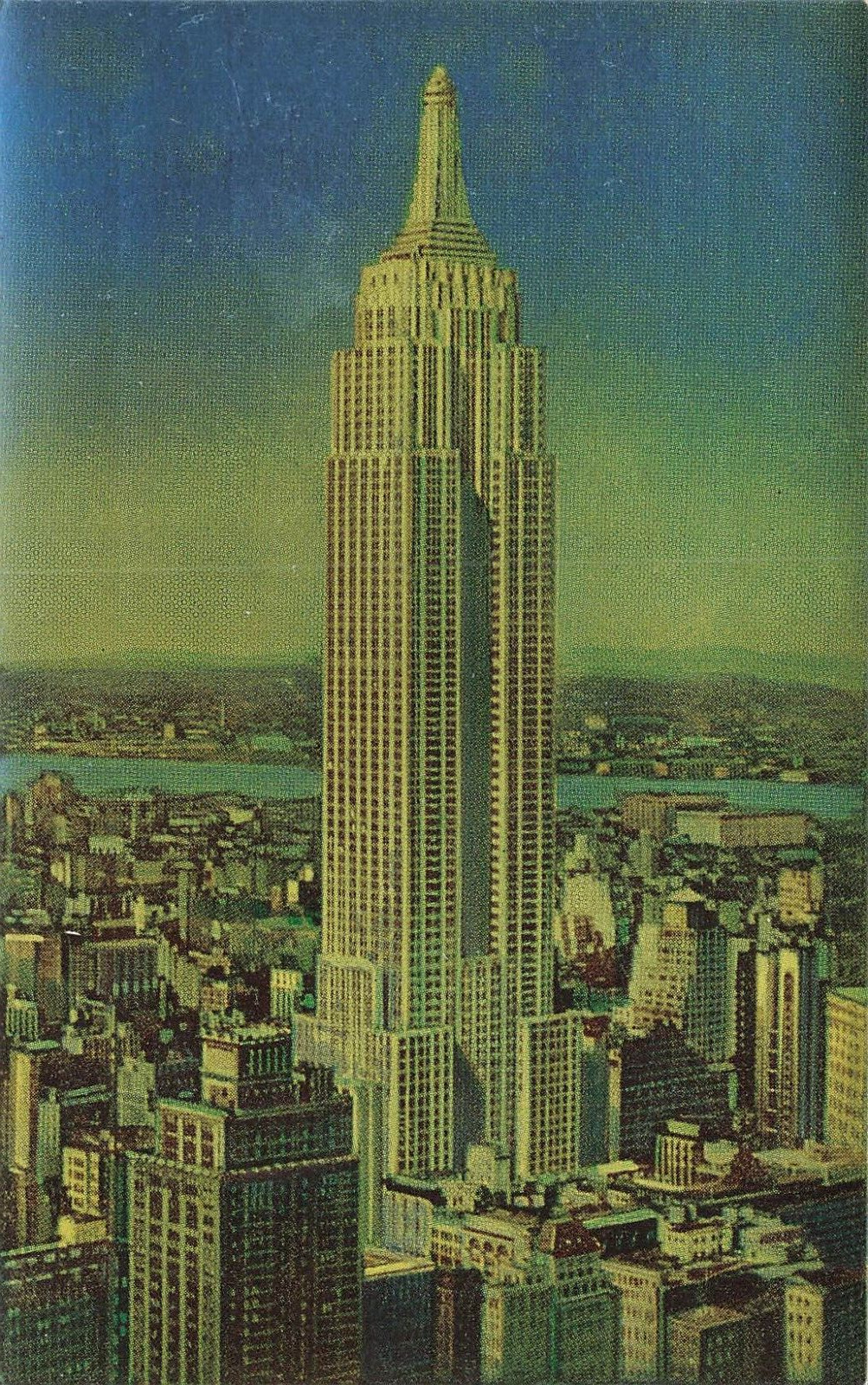 LP39 Empire State Building NY World Fair 1939 Metalite Finish Gemloid  Postcard