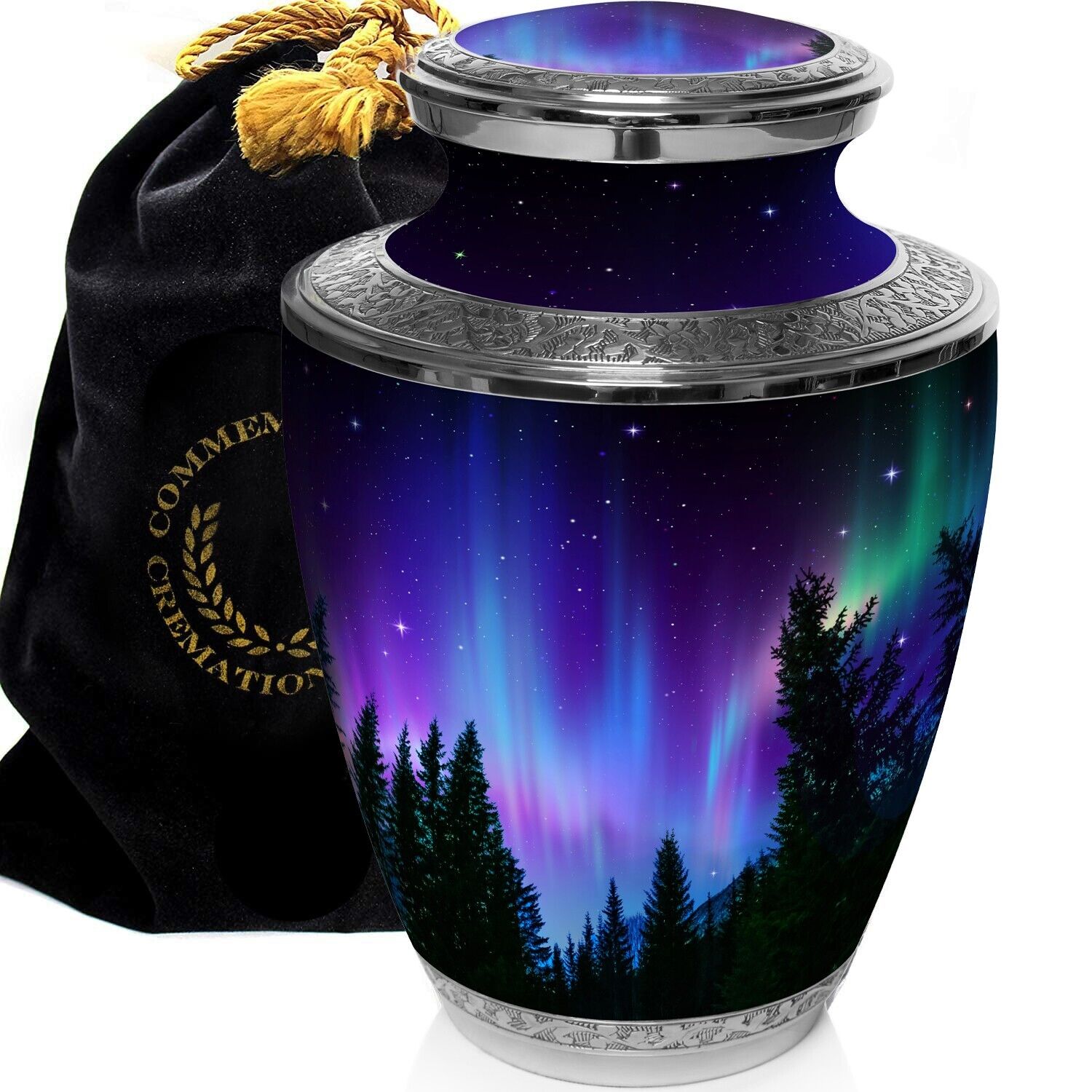 Northern Lights Cremation Urn, Cremation Urn for Adult Human, Urns for Human Ash