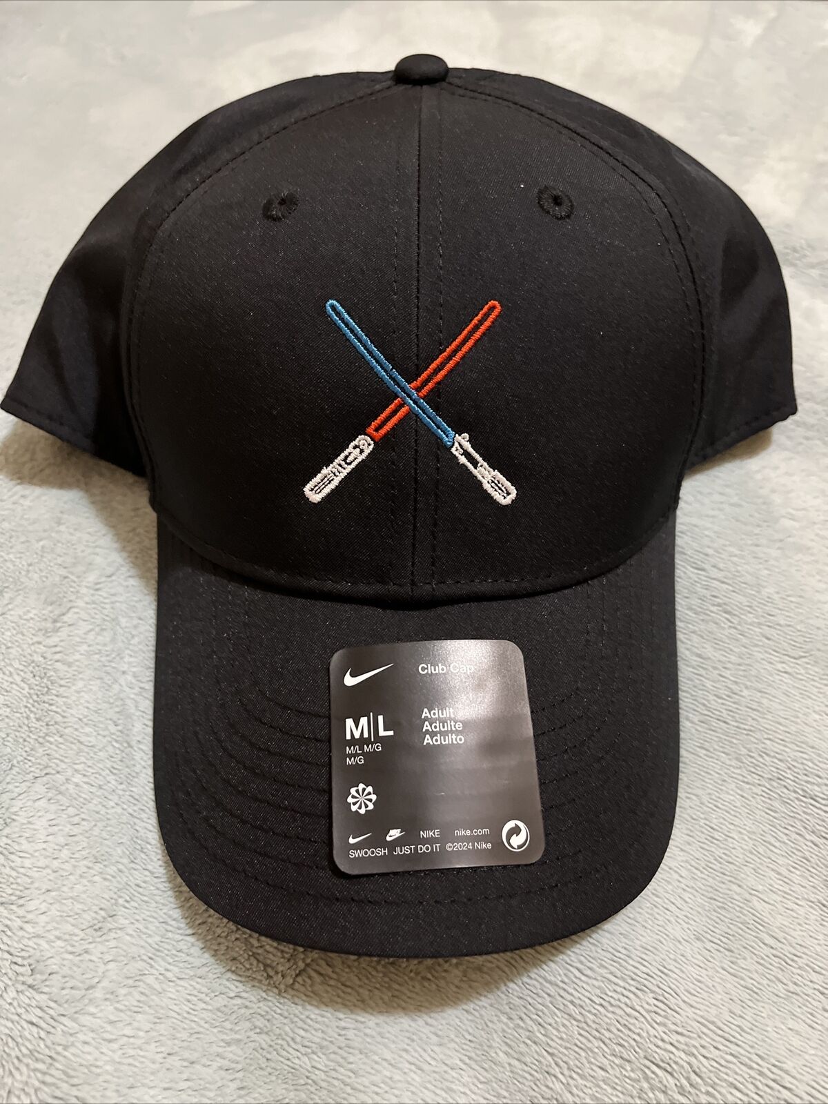 Disney Star Wars 2024 Lightsaber Nike Dry Fit Baseball Cap Hat MSRP $39.99