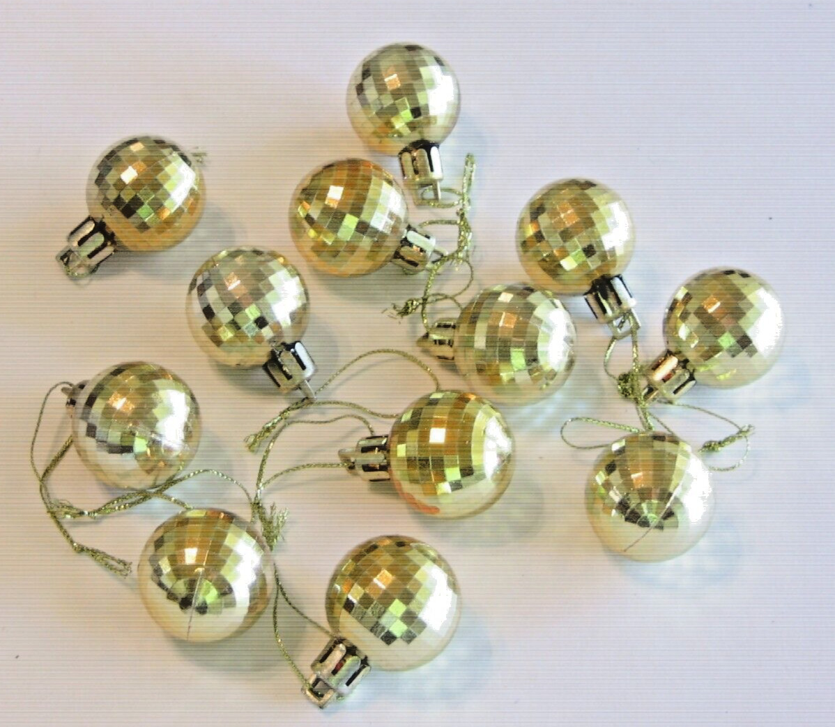 Faceted Mini Balls Christmas Ornaments Decorations Gold 1\