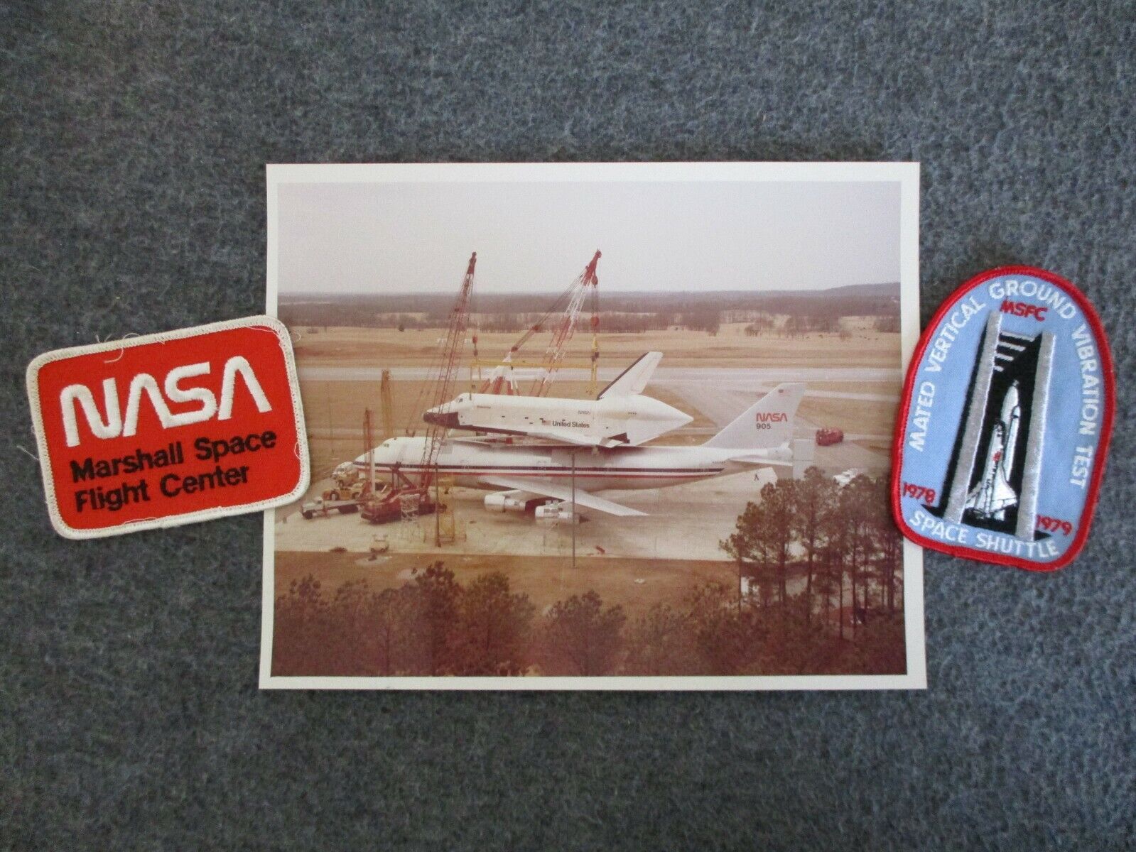 1978 NASA MSFC 1st GEN PHOTO-PATCH MATED VERTICAL GRND VIBRATION TEST+WORM PATCH